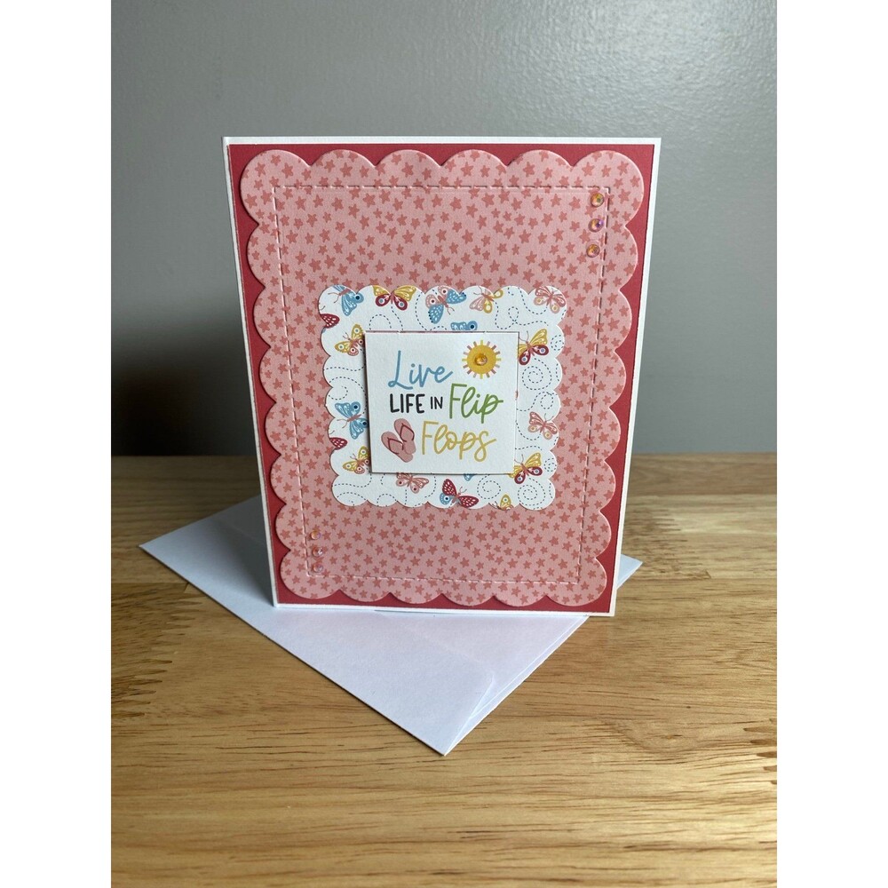 Handmade Summer Blank Greeting Card A2 & Envelope